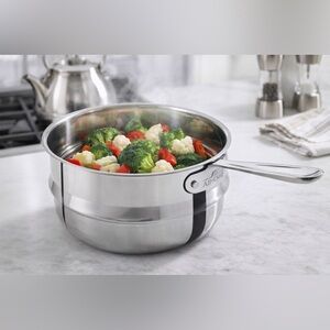 All-Clad Stainless Steel 3 Qt Steamer Insert 8” Pan New USA Premium Cookware